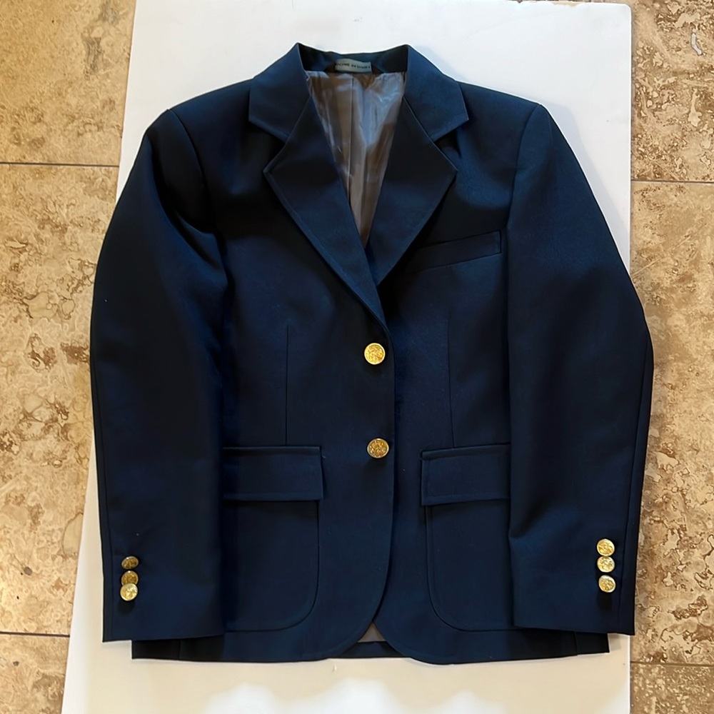 Navy Blue Boy Washable Blazer, Size 10R